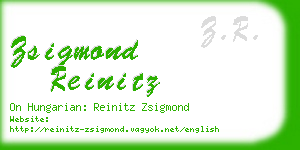 zsigmond reinitz business card